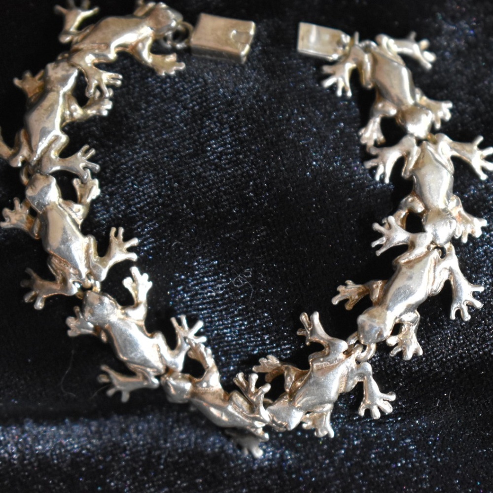 Leap Frog Sterling Silver Bracelet